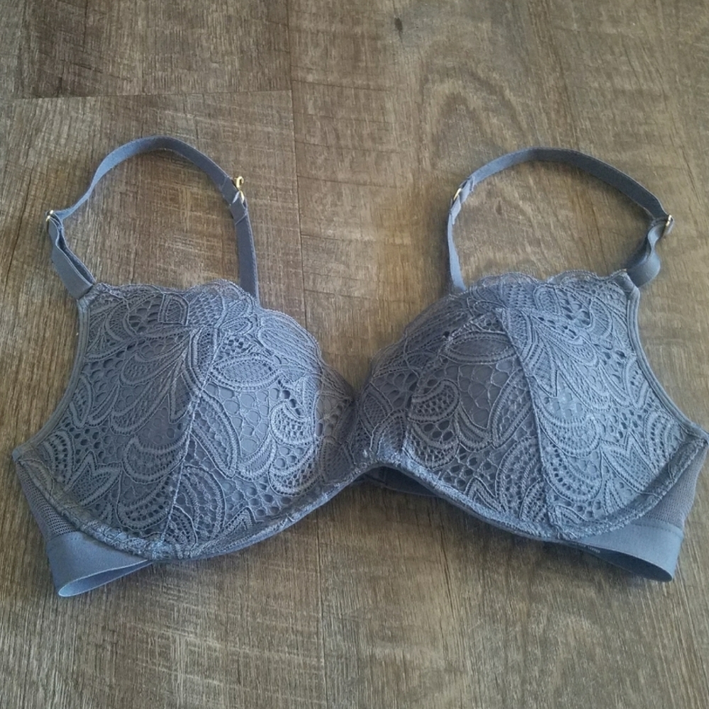 Lively Lace  wireless push-up T-Shirt Bra Smoke gray 34C - Picture 5 of 5